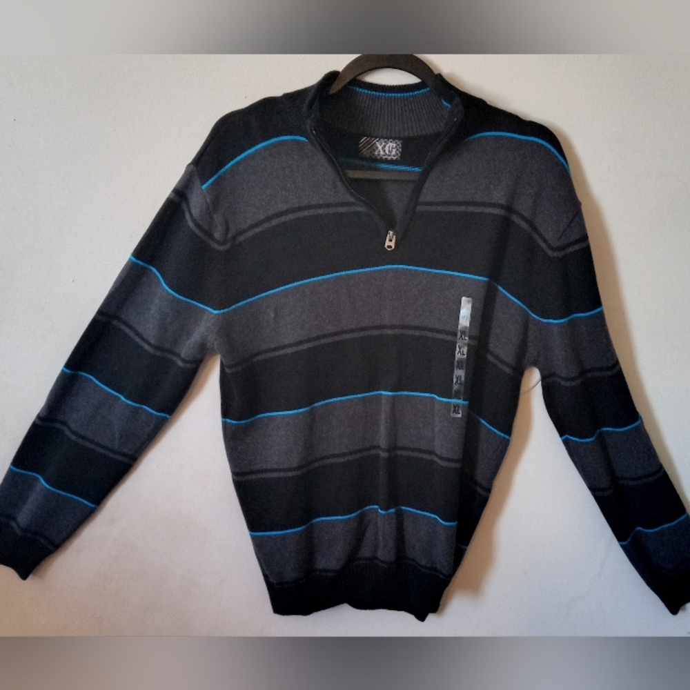 XC Striped 1/4 Zip Sweater Men's Size XL NWOT